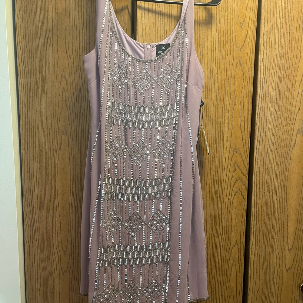 Elegant Pink/soft PlumEmbellished Dress